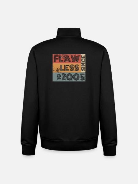 20th Birthday Flawless since 10/2005 - Unisex Organic Zip Sweatshirt by Stanley/Stella - black