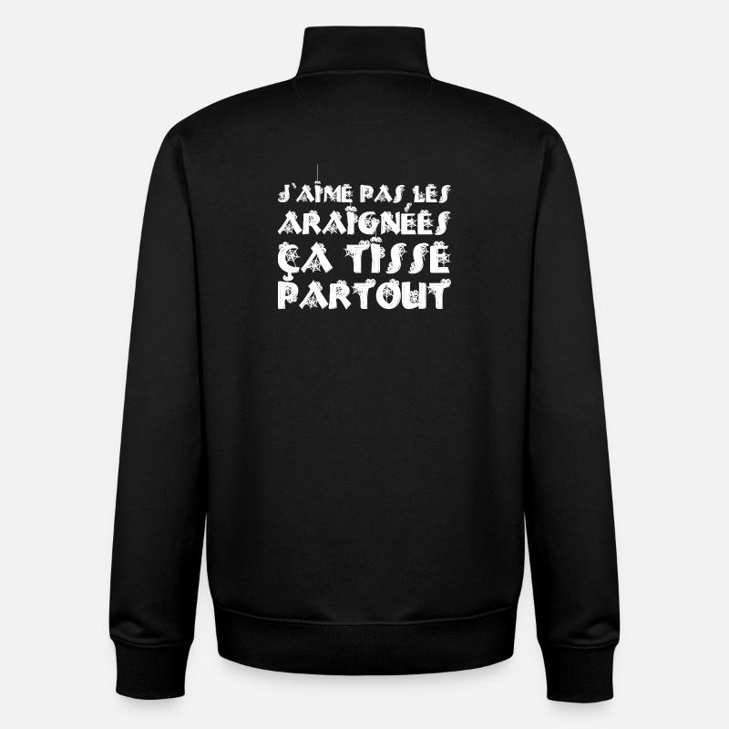 SPINNEN WEBEN ÜBERALL! - Unisex Organic Zip Sweatshirt von Stanley/Stella - Schwarz