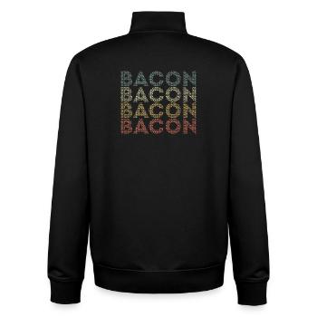 bacon - Unisex Organic Zip Sweatshirt by Stanley/Stella - black - Back - AI Model Male 185 light (185cm)