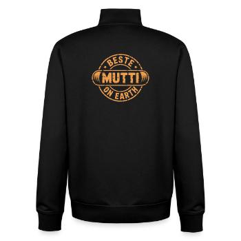 Beste Mutti Geschenk Muttertag - Unisex Organic Zip Sweatshirt von Stanley/Stella - Schwarz - Hinten - AI Model Male 185 light (185cm)