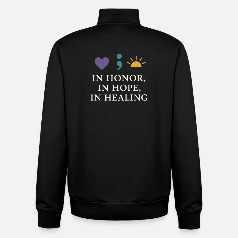Suicide Loss Remembrance Walk Suicide - Unisex Organic Zip Sweatshirt by Stanley/Stella - black