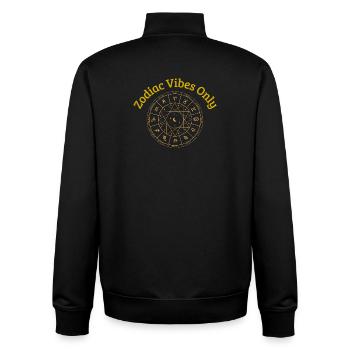 zodiac_vibes_only - Unisex Organic Zip Sweatshirt von Stanley/Stella - Schwarz - Hinten - AI Model Male 185 light (185cm)