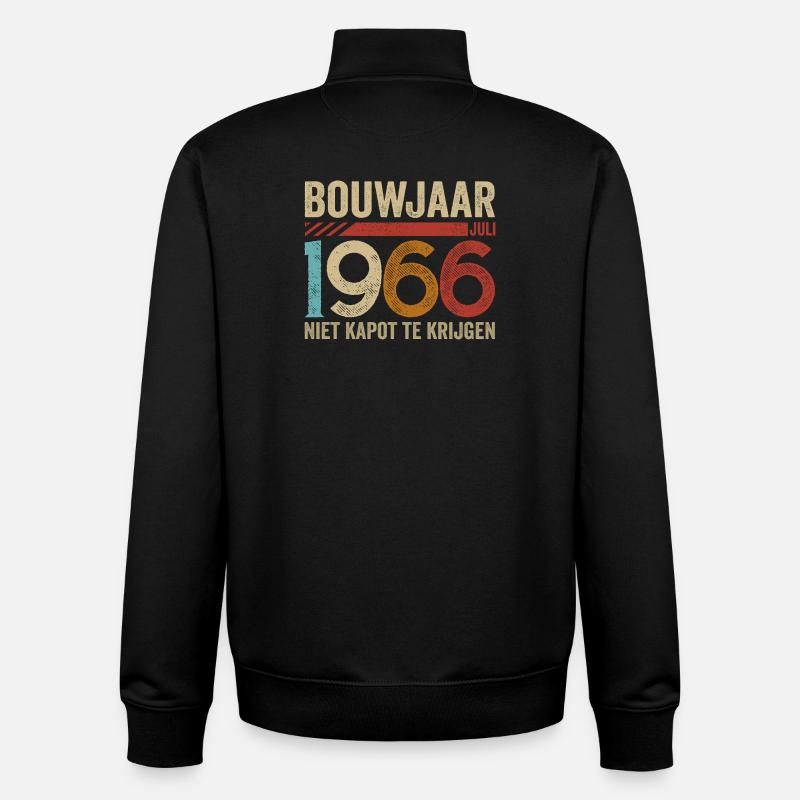 Baujahr Juli 1966 unzerstörbar - Unisex Organic Zip Sweatshirt von Stanley/Stella - Schwarz