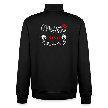 Mädelstrip 2026 Girls Trip Mädelstour Mädlstrip - Unisex Organic Zip Sweatshirt von Stanley/Stella - Schwarz - Hinten - AI Model Male 185 light (185cm)