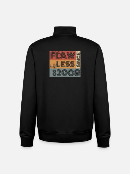 18. Birthday Flawless since 02/2008 - Unisex Organic Zip Sweatshirt by Stanley/Stella - black
