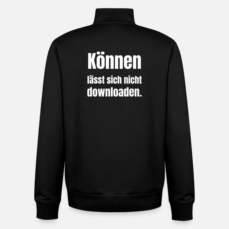 Konen cannot be downloaded - Unisex Organic Zip Sweatshirt by Stanley/Stella - black