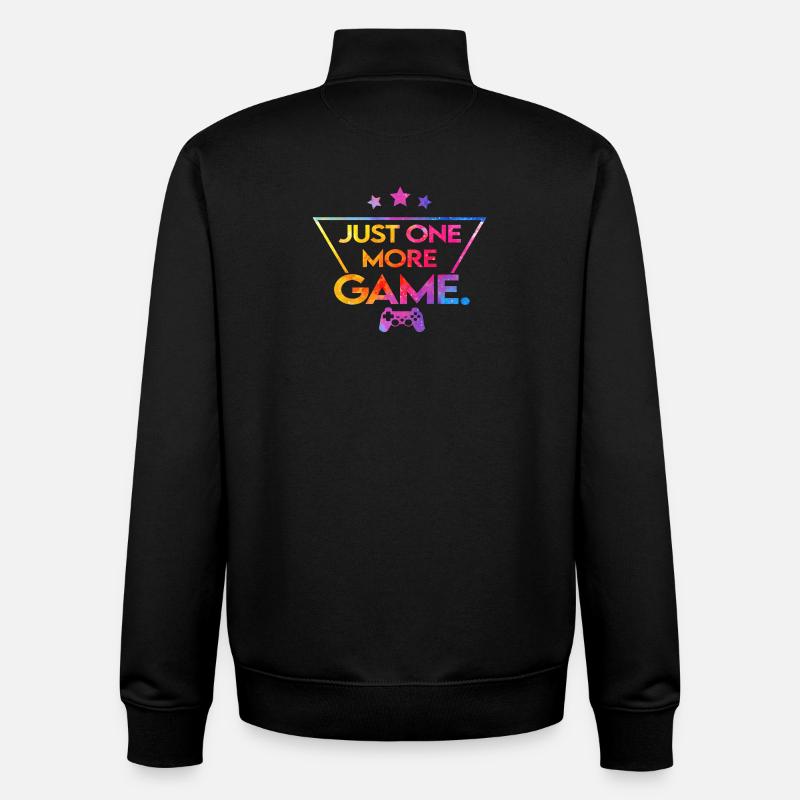 Just_one_more_game_-_star_ - Unisex Organic Zip Sweatshirt von Stanley/Stella - Schwarz