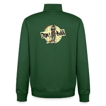 DNB Makes Me Zen - Drum and Bass, DnB, Drum n Bas - Sweat zippé unisexe en coton bio Stanley/Stella - vert bouteille - Dos - AI Model Male 185 dark (185cm)