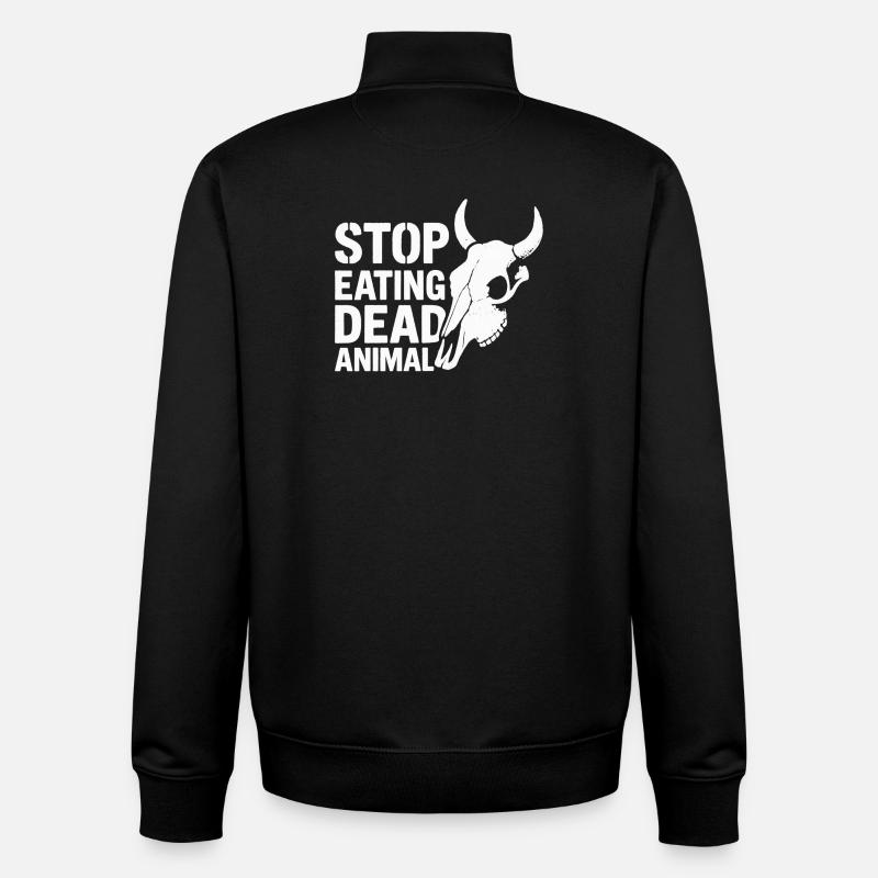 Stop Eating Dead Animals - Unisex Organic Zip Sweatshirt von Stanley/Stella - Schwarz