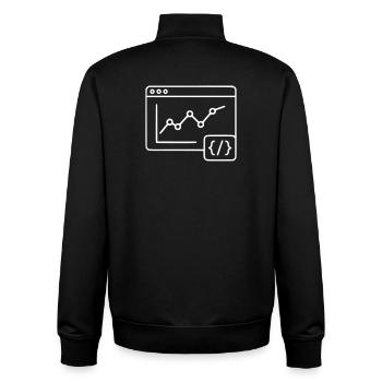 Web Analyse Chart Coding Browser Vektor - Unisex Organic Zip Sweatshirt von Stanley/Stella - Schwarz - Hinten - AI Model Male 185 light (185cm)