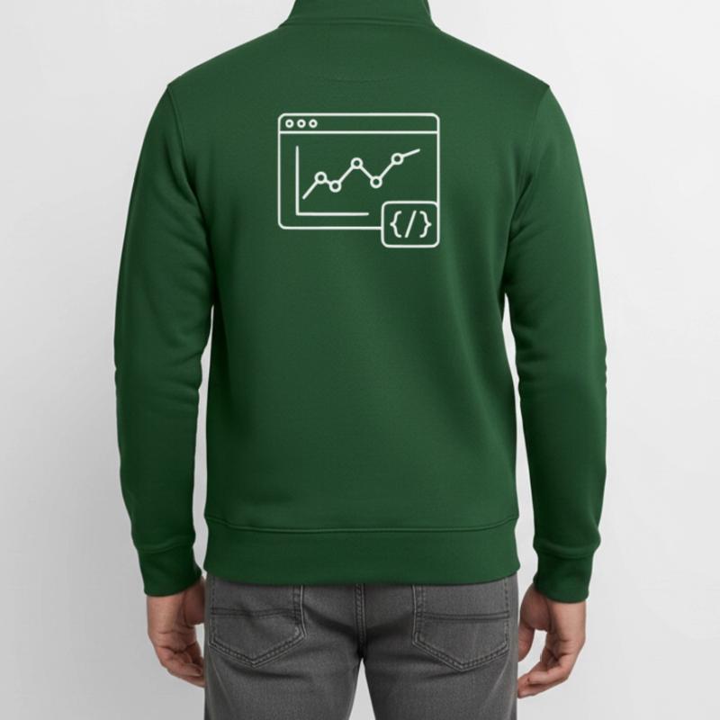 Web Analyse Chart Coding Browser Vektor Unisex Organic Zip Sweatshirt von Stanley/Stella