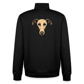 Windhund, Galgo - Unisex Organic Zip Sweatshirt von Stanley/Stella - Schwarz - Hinten - AI Model Male 185 light (185cm)