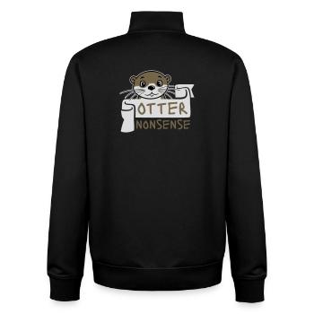 Otter Nonsense Lustig Wortspiel Otter Liebe Spruch - Unisex Organic Zip Sweatshirt von Stanley/Stella - Schwarz - Hinten - AI Model Male 185 light (185cm)