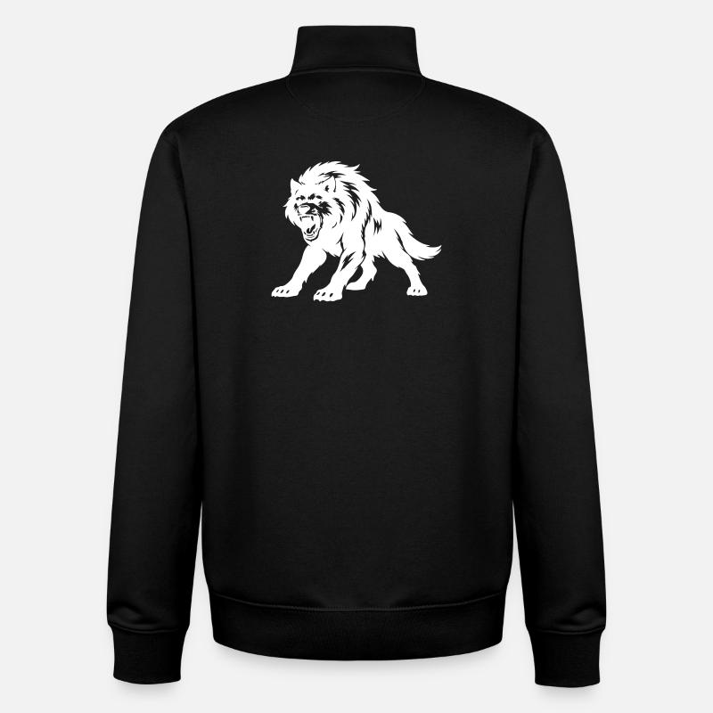 Wolf Silhouette - Unisex Organic Zip Sweatshirt von Stanley/Stella - Schwarz