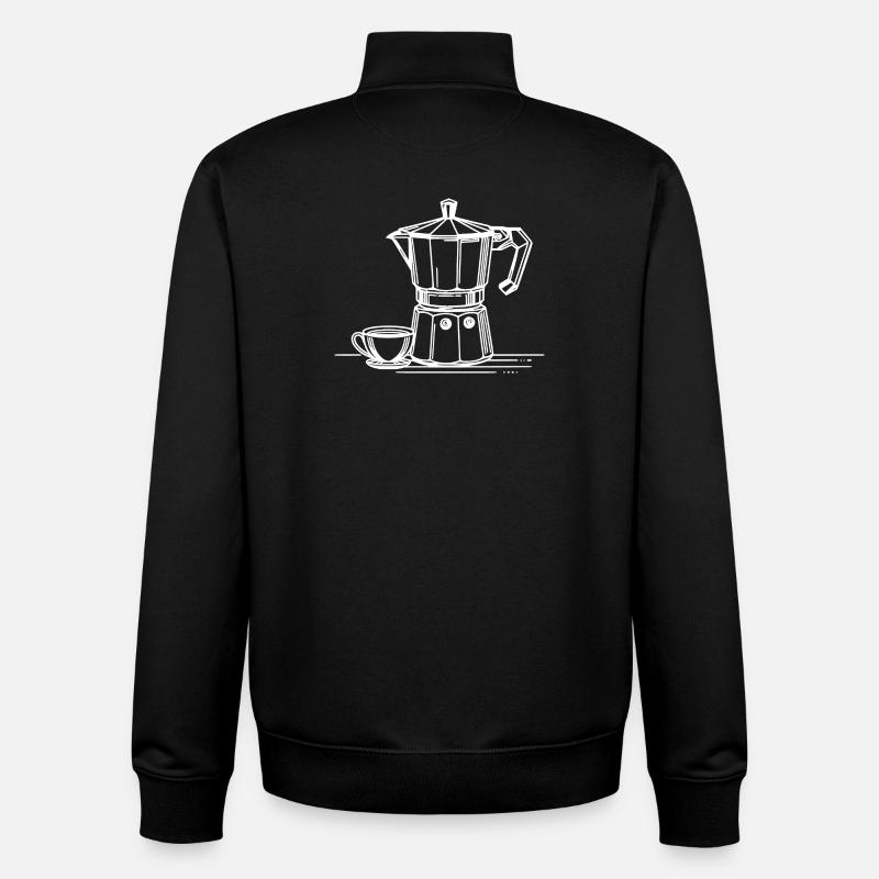 Bialetti - Sweat zippé unisexe en coton bio Stanley/Stella - noir