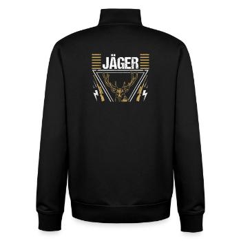Hunting Hunting Huntsman Hunters - Unisex Organic Zip Sweatshirt by Stanley/Stella - black - Back - AI Model Male 185 light (185cm)