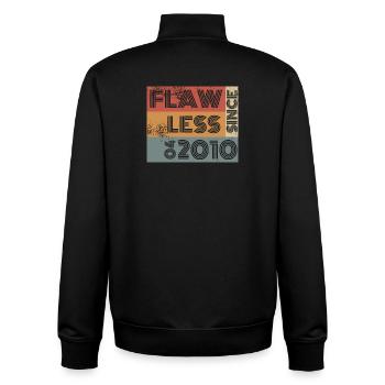 16. Birthday Flawless since 04/2010 - Unisex Organic Zip Sweatshirt by Stanley/Stella - black - Back - AI Model Male 185 light (185cm)