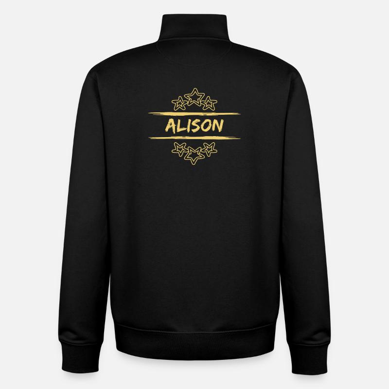 Geburtsname Alison - Unisex Organic Zip Sweatshirt von Stanley/Stella - Schwarz