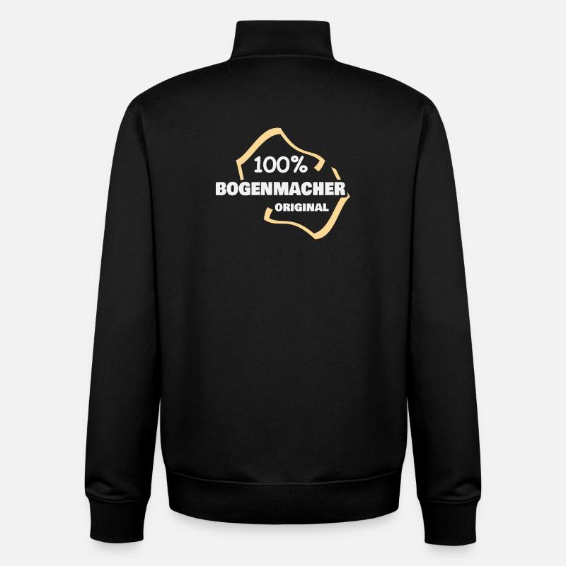 Bogenmacher als Arbeit - Unisex Organic Zip Sweatshirt von Stanley/Stella - Schwarz