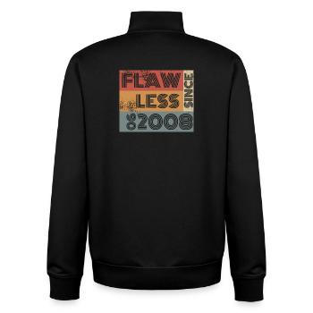 18. Birthday Flawless since 06/2008 - Unisex Organic Zip Sweatshirt by Stanley/Stella - black - Back - AI Model Male 185 light (185cm)