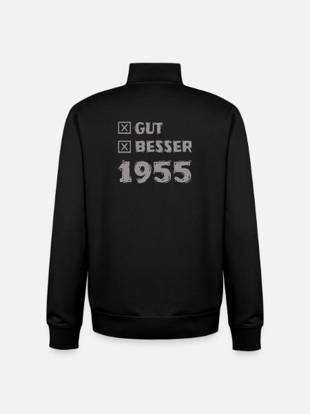 Besser 1955 - Unisex Organic Zip Sweatshirt von Stanley/Stella - Schwarz