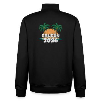 Cancun 2026 - Unisex Organic Zip Sweatshirt von Stanley/Stella - Schwarz - Hinten - AI Model Male 185 light (185cm)