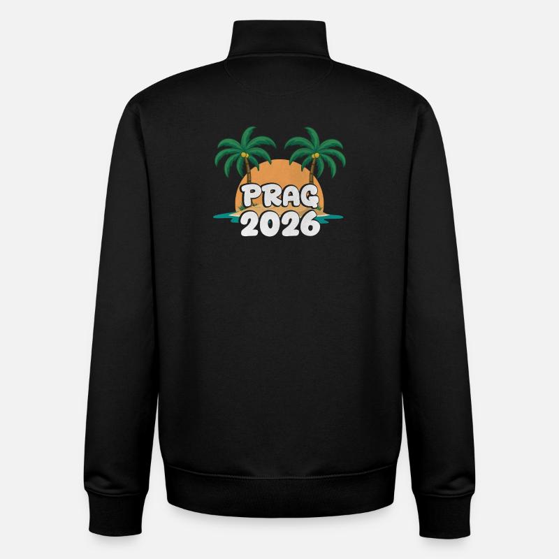 Prague 2026 - Unisex Organic Zip Sweatshirt by Stanley/Stella - black
