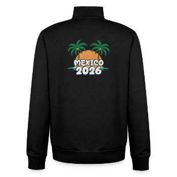 Mexico 2026 - Unisex Organic Zip Sweatshirt by Stanley/Stella - black - Back - AI Model Male 185 light (185cm)