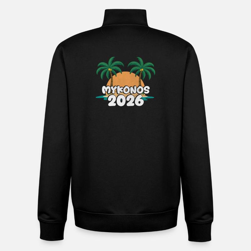 Mykonos 2026 - Unisex Organic Zip Sweatshirt von Stanley/Stella - Schwarz