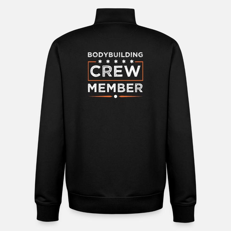 Bodybuilding Crew - Unisex Organic Zip Sweatshirt by Stanley/Stella - black