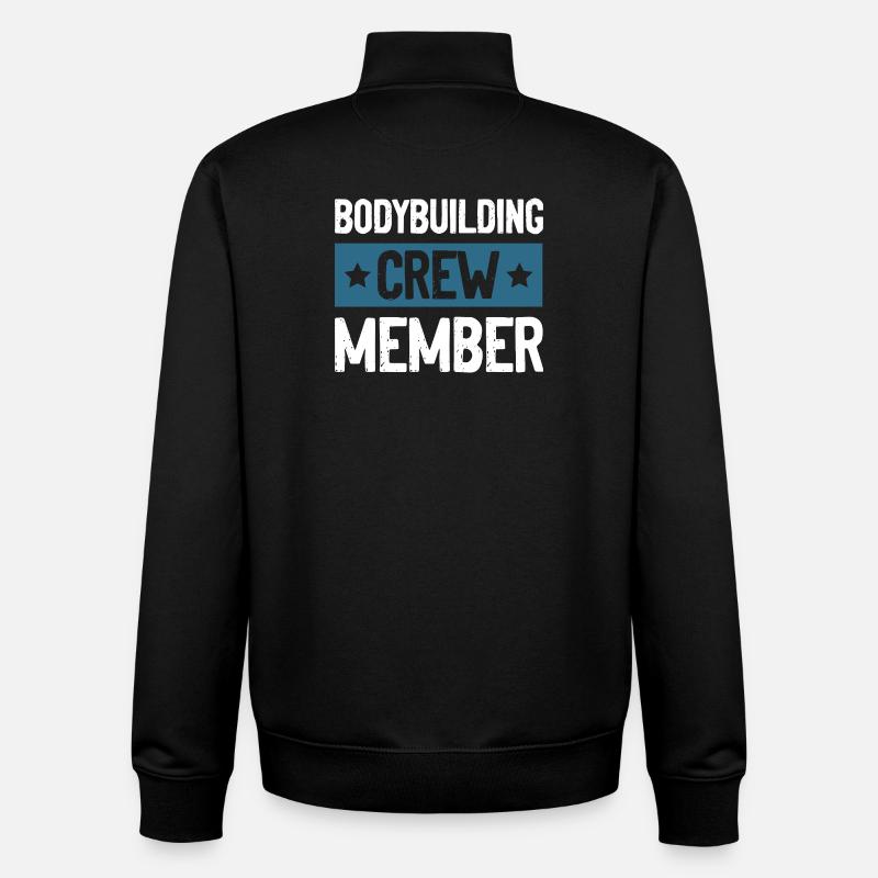 Bodybuilding Crew - Unisex Organic Zip Sweatshirt by Stanley/Stella - black