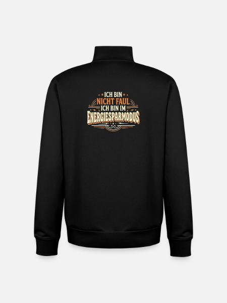 Ich bin im Energiesparmodus - Unisex Organic Zip Sweatshirt von Stanley/Stella - Schwarz