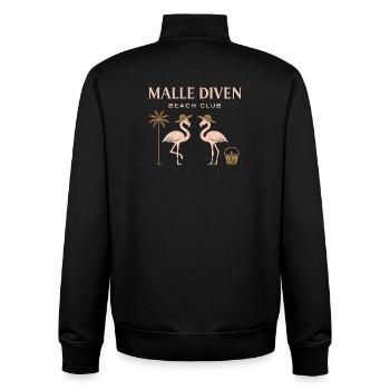Malle Diven Beach Club Flamingo Mallorca Party  - Unisex Organic Zip Sweatshirt von Stanley/Stella - Schwarz - Hinten - AI Model Male 185 light (185cm)