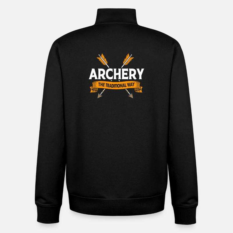 Tir à l’arc Archer - Sweat zippé unisexe en coton bio Stanley/Stella - noir