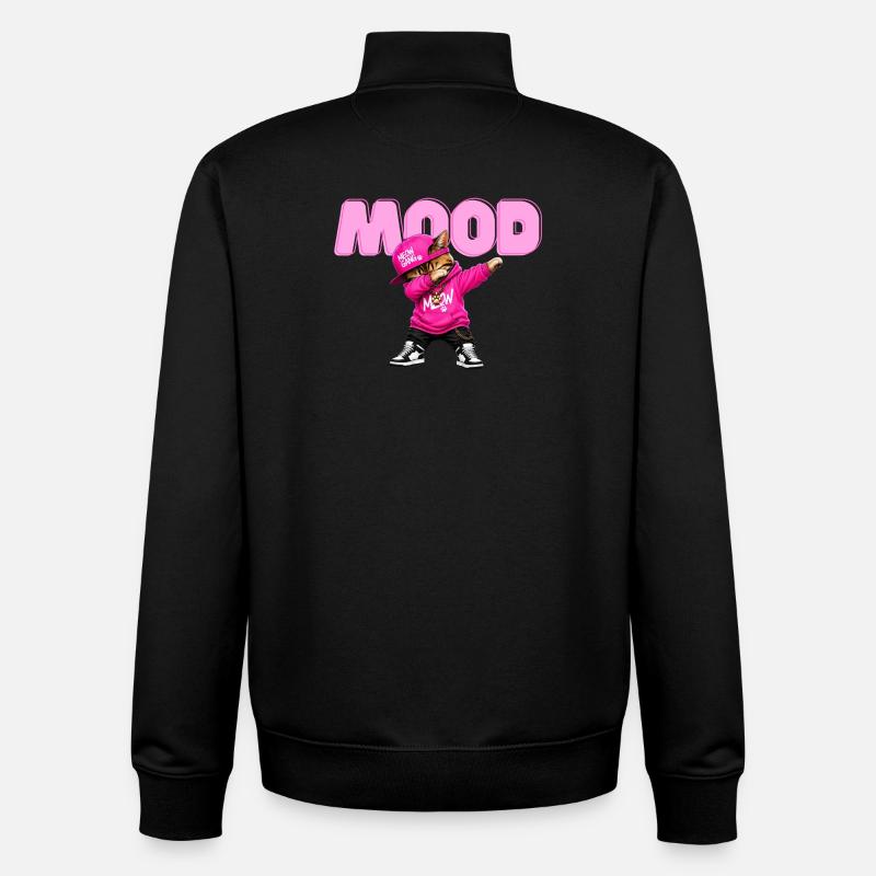 Mood Katze - Unisex Organic Zip Sweatshirt von Stanley/Stella - Schwarz