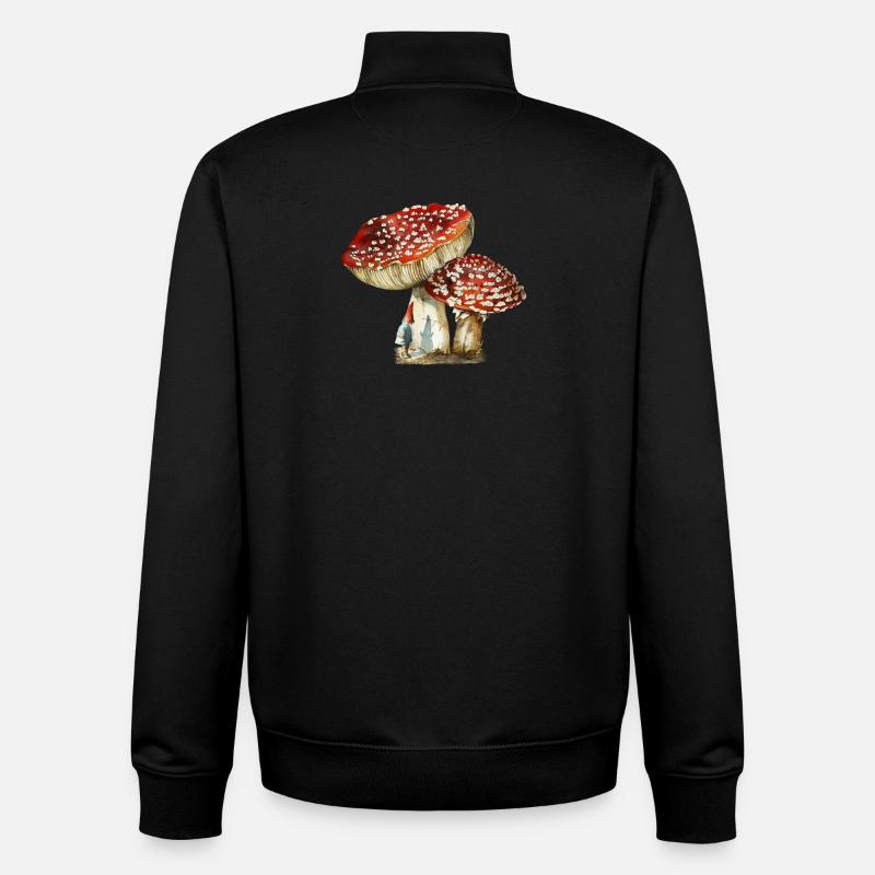 gnome - Unisex Organic Zip Sweatshirt by Stanley/Stella - black