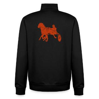 Trotteurs Trot Courses de chevaux - Sweat zippé unisexe en coton bio Stanley/Stella - noir - Dos - AI Model Male 185 light (185cm)