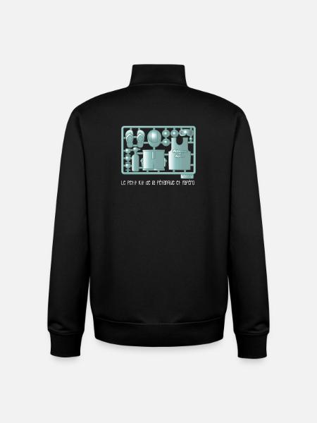 Kit pétanque et apéro - Sweat zippé unisexe en coton bio Stanley/Stella - noir