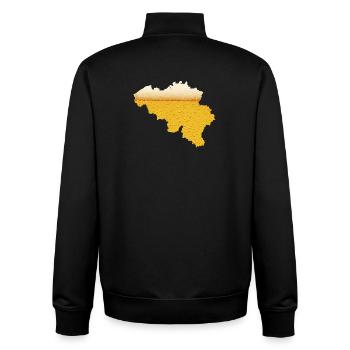 Pays de la bière Belgique football Coupe du monde Championnat d’Europe Bière rouge Devils - Sweat zippé unisexe en coton bio Stanley/Stella - noir - Dos - AI Model Male 185 light (185cm)