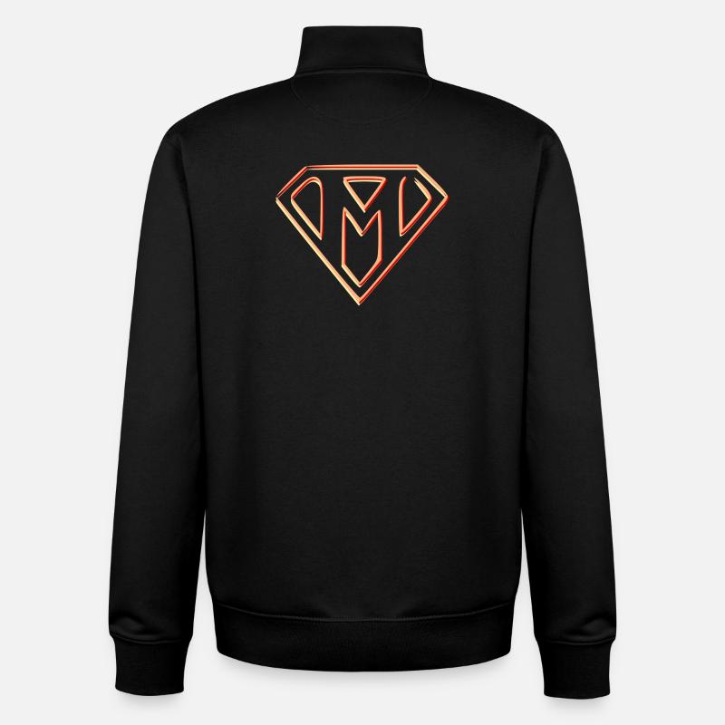 Emblème de puissance stylisé - Sweat zippé unisexe en coton bio Stanley/Stella - noir