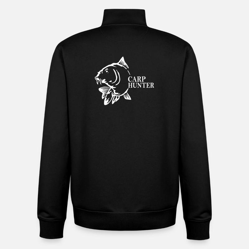 Carp Hunter - Sweat zippé unisexe en coton bio Stanley/Stella - noir