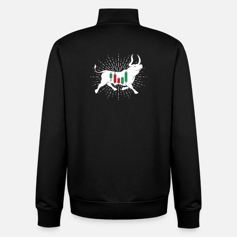 Aktien Bulle - Unisex Organic Zip Sweatshirt von Stanley/Stella - Schwarz