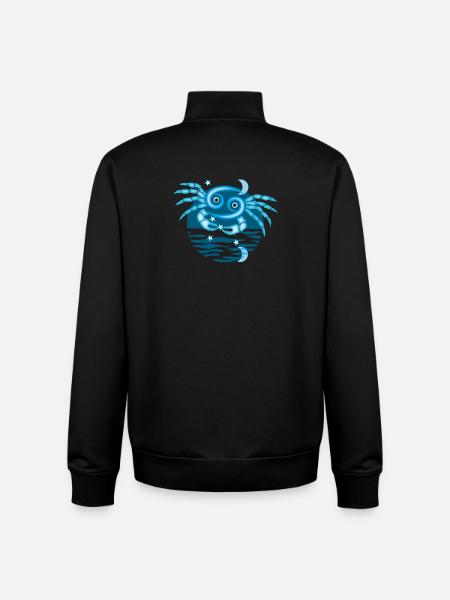 Zeichen des Krebs-Tierkreises - Unisex Organic Zip Sweatshirt von Stanley/Stella - Schwarz