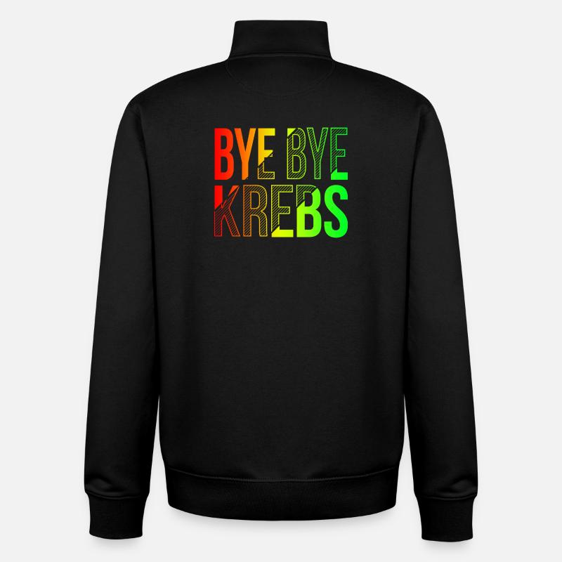 Bye Bye Kreps Rainbow Design - Sweat zippé unisexe en coton bio Stanley/Stella - noir
