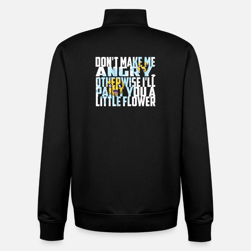 Don't make me angry - Unisex Organic Zip Sweatshirt by Stanley/Stella - black