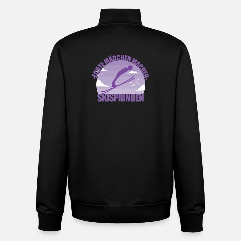 Skispringen Skispringerin Mädchen Geschenk - Unisex Organic Zip Sweatshirt von Stanley/Stella - Schwarz