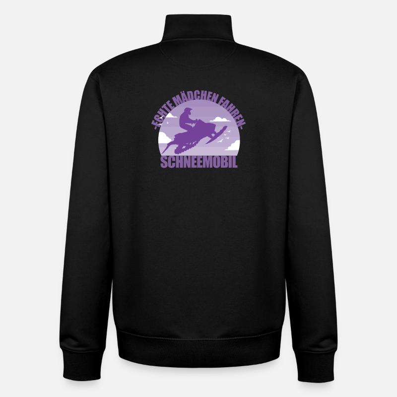 Schneemobil Winter Offroad Mädchen Geschenk - Unisex Organic Zip Sweatshirt von Stanley/Stella - Schwarz