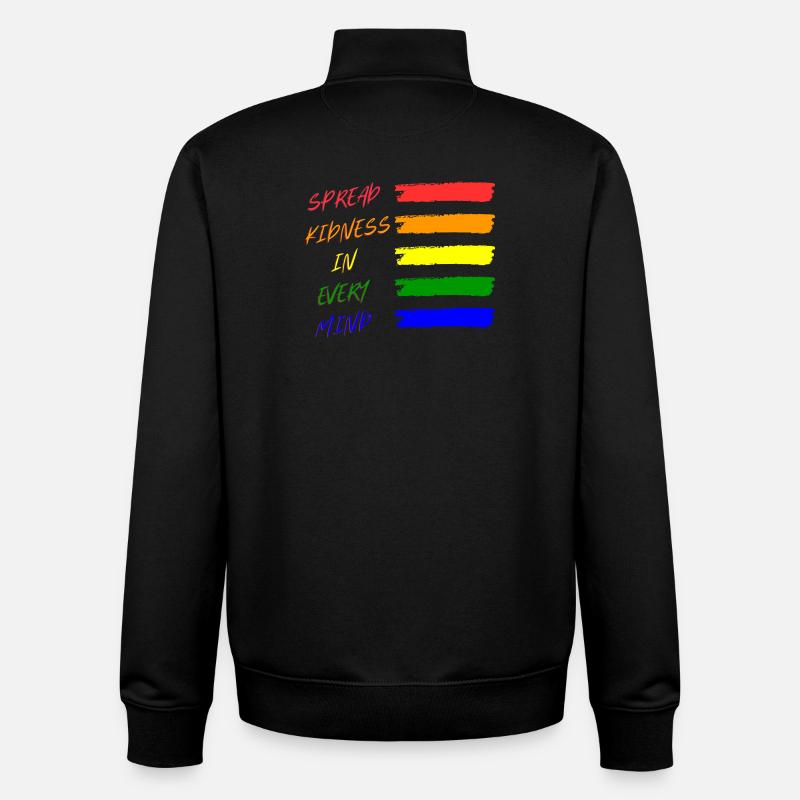 Bunte Friedensbotschaft T-Shirt - Unisex Organic Zip Sweatshirt von Stanley/Stella - Schwarz