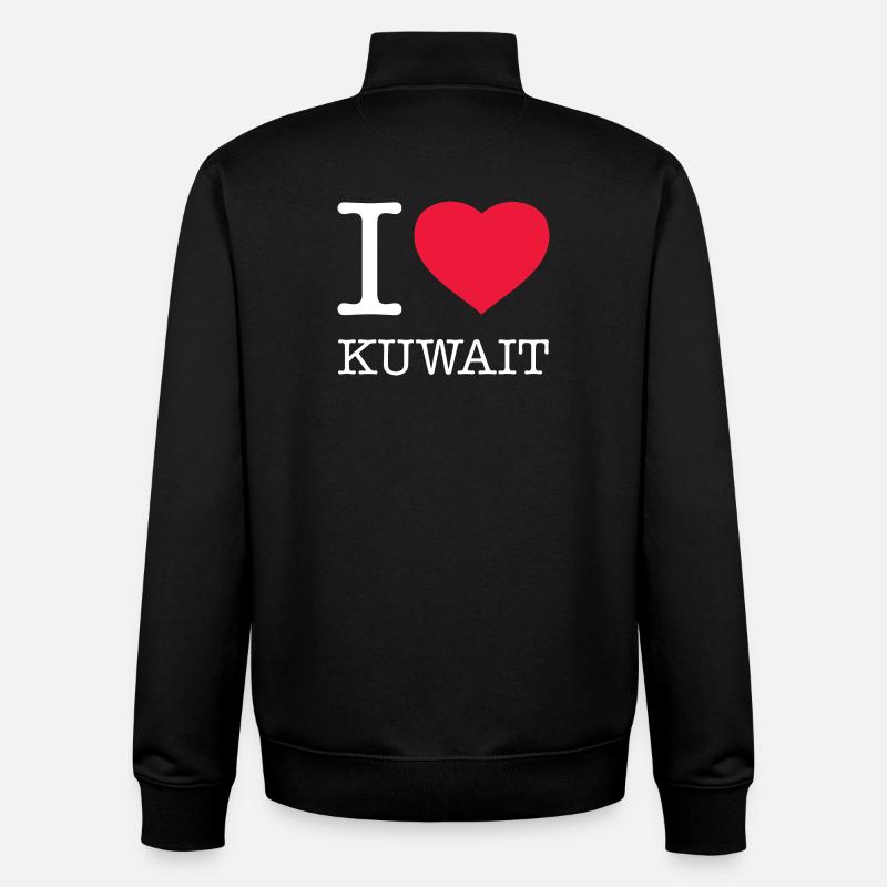 J’AIME LE KOWEÏT - Sweat zippé unisexe en coton bio Stanley/Stella - noir