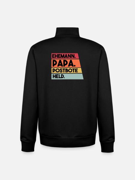 Ehemann Papa Beruf Postbote Held - Unisex Organic Zip Sweatshirt von Stanley/Stella - Schwarz